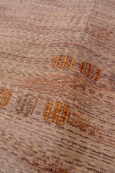 画像8: O0328J 女性用紬  シルク(正絹) 灰色がかった桃色, 流水 【中古】【USED】【リサイクル】 ★★☆☆☆【O0328J】 (8)