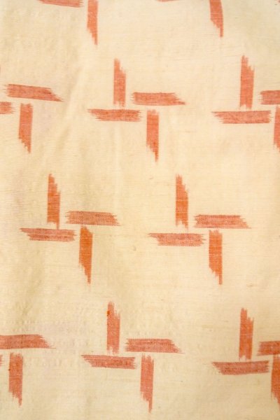 画像5: O0328K 女性用紬  シルク(正絹) アイボリー, 抽象的模様 【中古】【USED】【リサイクル】 ★★★☆☆【O0328K】 (5)