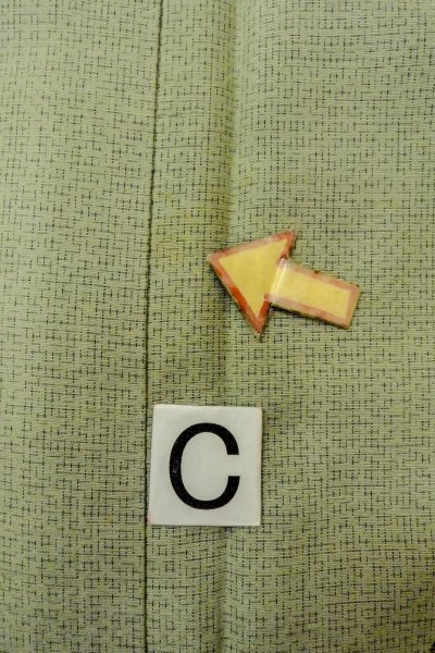 画像16: O0328M 女性用紬  シルク(正絹) 淡い緑色, 花 【中古】【USED】【リサイクル】 ★★★☆☆【O0328M】 (16)