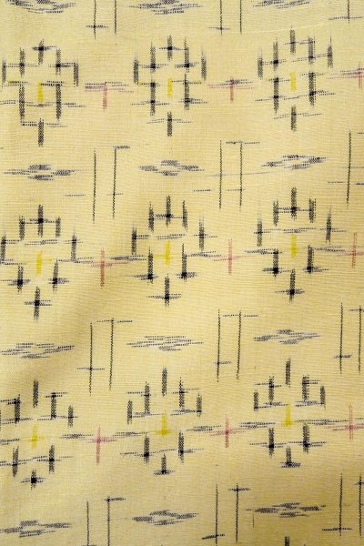 画像5: O0328N 女性用紬  シルク(正絹) アイボリー, 十字 【中古】【USED】【リサイクル】 ★★★☆☆【O0328N】 (5)