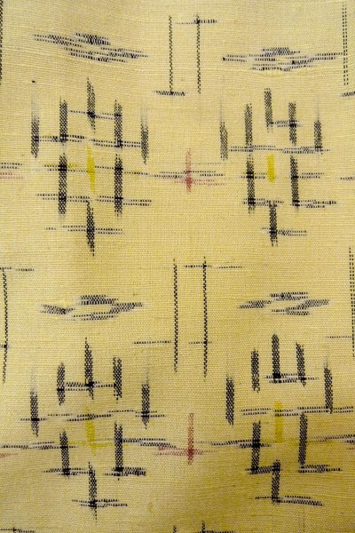 画像7: O0328N 女性用紬  シルク(正絹) アイボリー, 十字 【中古】【USED】【リサイクル】 ★★★☆☆【O0328N】 (7)