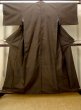 画像1: O0328P 女性用紬  シルク（正絹） 深い茶色, 線 【中古】【USED】【リサイクル】 ★★★☆☆【O0328P】 (1)