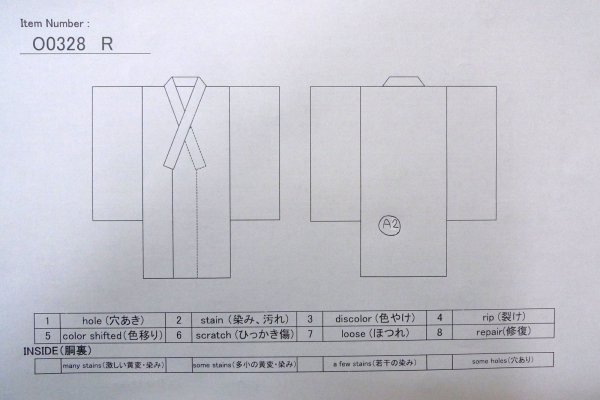 画像13: O0328R 女性用紬 十日町紬 シルク（正絹） 深い藍, 花 【中古】【USED】【リサイクル】 ★★★☆☆【O0328R】 (13)