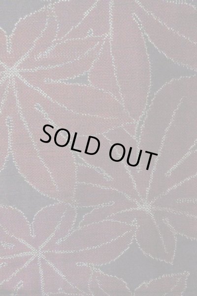 画像4: O0328S 女性用紬  シルク（正絹） 黒, もみじ 【中古】【USED】【リサイクル】 ★★★★☆【O0328S】 (4)