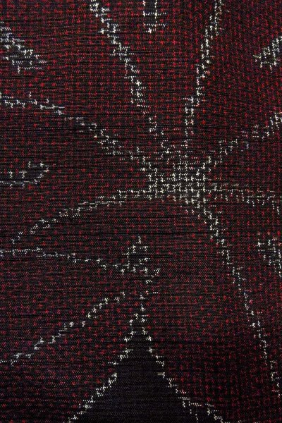 画像7: O0328S 女性用紬  シルク（正絹） 黒, もみじ 【中古】【USED】【リサイクル】 ★★★★☆【O0328S】 (7)