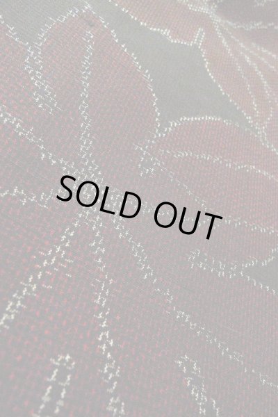 画像9: O0328S 女性用紬  シルク（正絹） 黒, もみじ 【中古】【USED】【リサイクル】 ★★★★☆【O0328S】 (9)