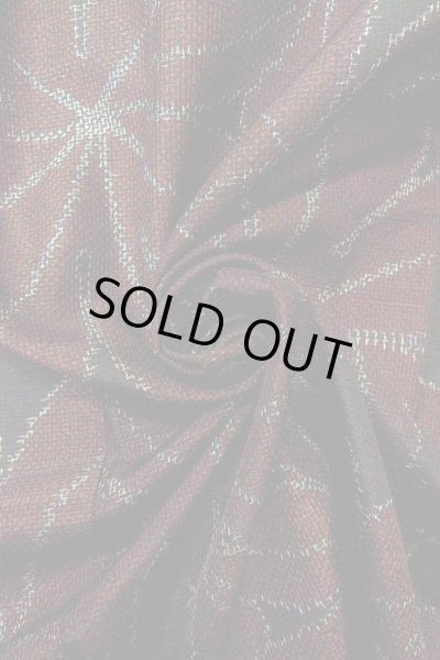 画像12: O0328S 女性用紬  シルク（正絹） 黒, もみじ 【中古】【USED】【リサイクル】 ★★★★☆【O0328S】 (12)