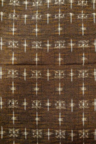 画像4: O0328T 女性用紬  シルク（正絹） 深い茶色, 抽象的模様 【中古】【USED】【リサイクル】 ★★★★☆【O0328T】 (4)