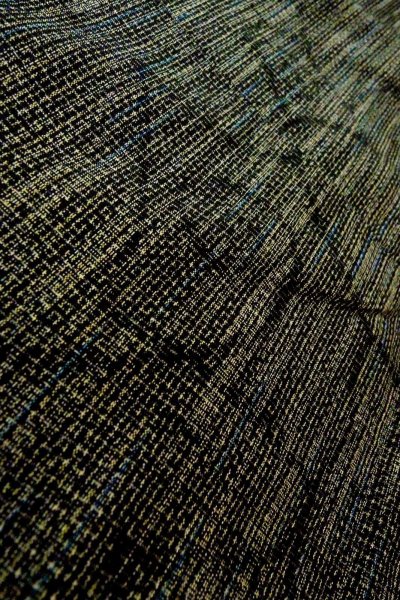 画像8: O0328U 女性用紬  シルク（正絹） 深い藍, 抽象的模様 【中古】【USED】【リサイクル】 ★★★★☆【O0328U】 (8)