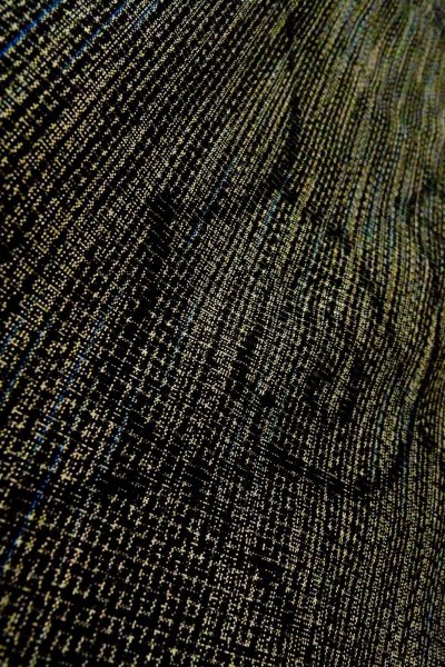 画像9: O0328U 女性用紬  シルク（正絹） 深い藍, 抽象的模様 【中古】【USED】【リサイクル】 ★★★★☆【O0328U】 (9)