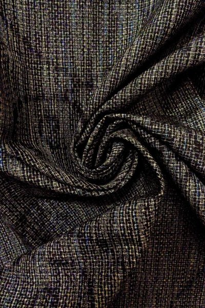 画像11: O0328U 女性用紬  シルク（正絹） 深い藍, 抽象的模様 【中古】【USED】【リサイクル】 ★★★★☆【O0328U】 (11)