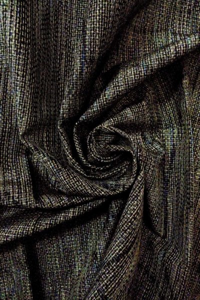 画像12: O0328U 女性用紬  シルク（正絹） 深い藍, 抽象的模様 【中古】【USED】【リサイクル】 ★★★★☆【O0328U】 (12)