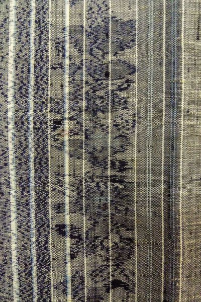 画像5: O0328V 女性用紬  シルク（正絹） 灰色, 花 【中古】【USED】【リサイクル】 ★★☆☆☆【O0328V】 (5)