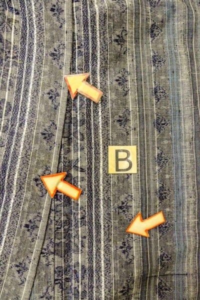 画像15: O0328V 女性用紬  シルク（正絹） 灰色, 花 【中古】【USED】【リサイクル】 ★★☆☆☆【O0328V】 (15)