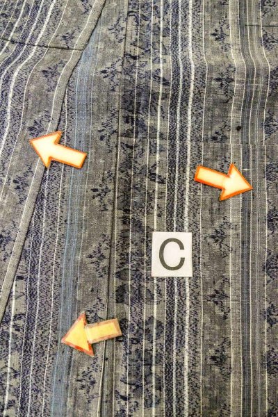 画像16: O0328V 女性用紬  シルク（正絹） 灰色, 花 【中古】【USED】【リサイクル】 ★★☆☆☆【O0328V】 (16)