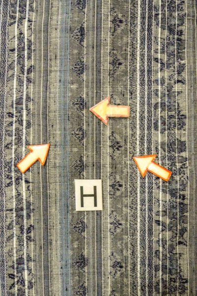 画像21: O0328V 女性用紬  シルク（正絹） 灰色, 花 【中古】【USED】【リサイクル】 ★★☆☆☆【O0328V】 (21)