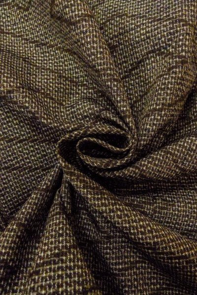 画像12: O0328Y 女性用紬  シルク（正絹） 灰色がかった茶色, 紗綾形文 【中古】【USED】【リサイクル】 ★★★★☆【O0328Y】 (12)