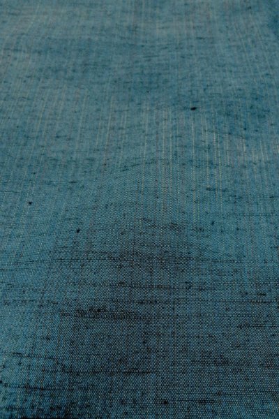 画像9: O0329B 女性用紬  シルク（正絹） 灰色がかった青, 縞 【中古】【USED】【リサイクル】 ★★★★☆【O0329B】 (9)