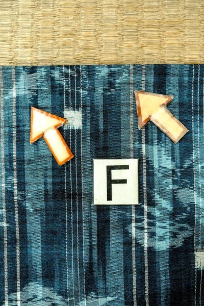 画像19: O0329C 女性用紬  シルク（正絹） 深い水色, 花 【中古】【USED】【リサイクル】 ★★☆☆☆【O0329C】 (19)