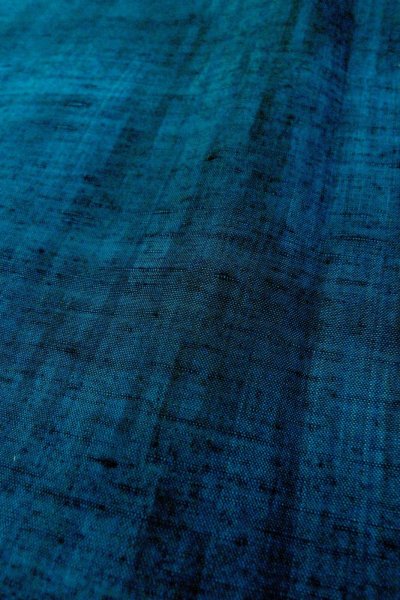 画像8: O0329D 女性用紬  シルク（正絹） 藍, 椿 【中古】【USED】【リサイクル】 ★★★★☆【O0329D】 (8)
