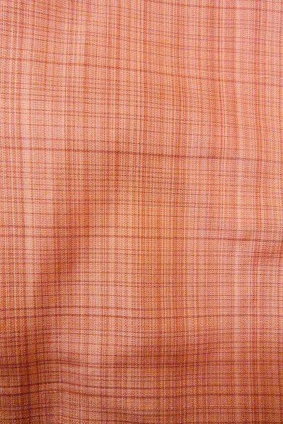 画像7: O0329E 女性用紬  シルク（正絹） 薄い珊瑚色, もみじ 【中古】【USED】【リサイクル】 ★★☆☆☆【O0329E】 (7)