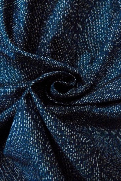 画像12: O0329G 女性用紬  シルク（正絹） 藍, 麻の葉 【中古】【USED】【リサイクル】 ★★★☆☆【O0329G】 (12)