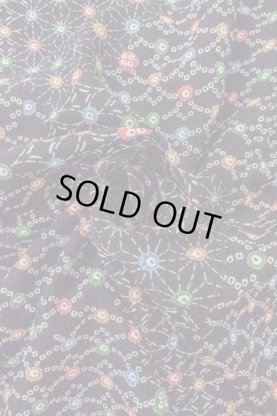 画像11: O0419C 女性用小紋  シルク（正絹） 黒, 麻の葉 【中古】【USED】【リサイクル】 ★★★☆☆【O0419C】 (11)