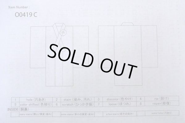 画像13: O0419C 女性用小紋  シルク（正絹） 黒, 麻の葉 【中古】【USED】【リサイクル】 ★★★☆☆【O0419C】 (13)