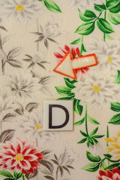 画像17: O0419E 女性用小紋  シルク（正絹） オフ　ホワイト, 菊 【中古】【USED】【リサイクル】 ★★★☆☆【O0419E】 (17)