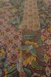 画像8: O0419F 女性用小紋  シルク（正絹） 茶色, 唐花 【中古】【USED】【リサイクル】 ★★★★☆【O0419F】 (8)