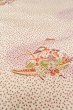 画像9: O0419K 女性用小紋  シルク（正絹） アイボリー, 桜 【中古】【USED】【リサイクル】 ★★☆☆☆【O0419K】 (9)