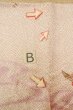 画像15: O0419K 女性用小紋  シルク（正絹） アイボリー, 桜 【中古】【USED】【リサイクル】 ★★☆☆☆【O0419K】 (15)