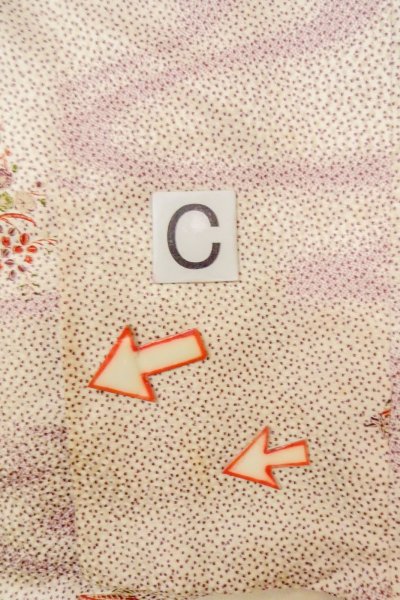 画像16: O0419K 女性用小紋  シルク（正絹） アイボリー, 桜 【中古】【USED】【リサイクル】 ★★☆☆☆【O0419K】 (16)