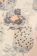 画像5: O0419N 女性用小紋  シルク（正絹） オフ　ホワイト, ぼたん 【中古】【USED】【リサイクル】 ★☆☆☆☆【O0419N】 (5)