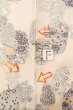 画像19: O0419N 女性用小紋  シルク（正絹） オフ　ホワイト, ぼたん 【中古】【USED】【リサイクル】 ★☆☆☆☆【O0419N】 (19)