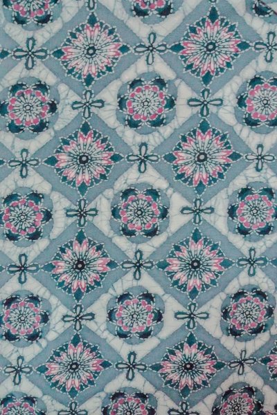 画像3: O0419R 女性用小紋  シルク（正絹） 淡い灰色, 花 【中古】【USED】【リサイクル】 ★★☆☆☆【O0419R】 (3)