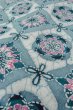 画像8: O0419R 女性用小紋  シルク（正絹） 淡い灰色, 花 【中古】【USED】【リサイクル】 ★★☆☆☆【O0419R】 (8)