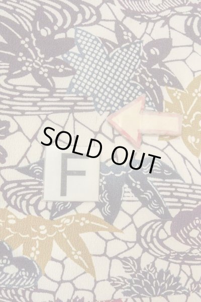 画像19: O0419S 女性用小紋  シルク（正絹） オフ　ホワイト, 菊 【中古】【USED】【リサイクル】 ★★★☆☆【O0419S】 (19)