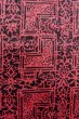 画像6: O0419T 女性用小紋  シルク（正絹） 深い赤色, 唐花 【中古】【USED】【リサイクル】 ★★★★☆【O0419T】 (6)