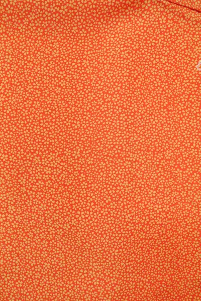 画像3: O0419X 女性用小紋  シルク（正絹） 橙色, 桜 【中古】【USED】【リサイクル】 ★★★★☆【O0419X】 (3)