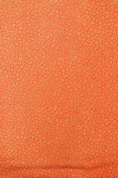 画像4: O0419X 女性用小紋  シルク（正絹） 橙色, 桜 【中古】【USED】【リサイクル】 ★★★★☆【O0419X】 (4)