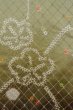 画像7: O0419Y 女性用小紋  シルク（正絹） 光沢のある淡いオリーブ, 花 【中古】【USED】【リサイクル】 ★★☆☆☆【O0419Y】 (7)
