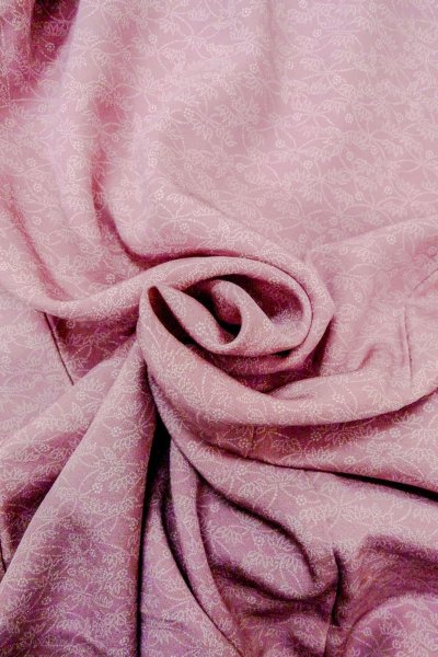 画像12: O0419Z 女性用小紋 江戸小紋 シルク（正絹） 灰色がかった桃色, 花 【中古】【USED】【リサイクル】 ★★☆☆☆【O0419Z】 (12)