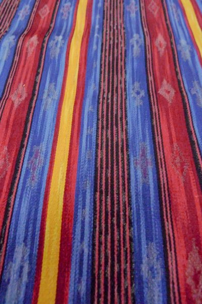 画像9: O0420A 女性用織  シルク（正絹） マルチカラー, 縞 【中古】【USED】【リサイクル】 ★★★☆☆【O0420A】 (9)