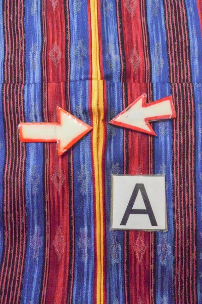 画像14: O0420A 女性用織  シルク（正絹） マルチカラー, 縞 【中古】【USED】【リサイクル】 ★★★☆☆【O0420A】 (14)