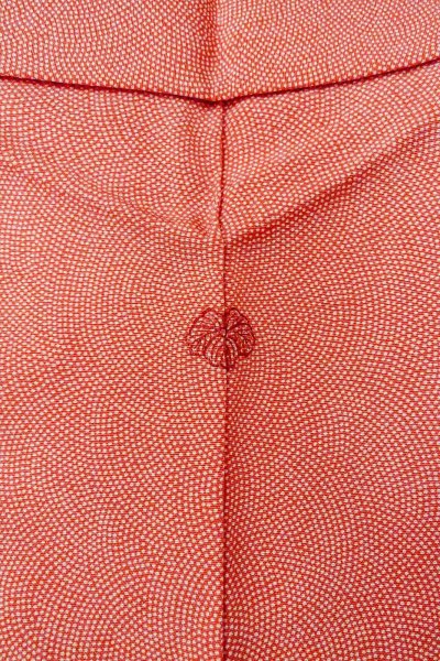 画像9: O0420B 女性用小紋 江戸小紋 シルク（正絹） 朱赤, 小さな点々 【中古】【USED】【リサイクル】 ★★★☆☆【O0420B】 (9)