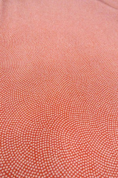 画像12: O0420B 女性用小紋 江戸小紋 シルク（正絹） 朱赤, 小さな点々 【中古】【USED】【リサイクル】 ★★★☆☆【O0420B】 (12)