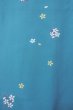 画像4: O0420C 女性用小紋  化繊 水色, 桜 【中古】【USED】【リサイクル】 ★★★★☆【O0420C】 (4)