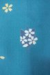 画像5: O0420C 女性用小紋  化繊 水色, 桜 【中古】【USED】【リサイクル】 ★★★★☆【O0420C】 (5)