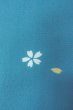 画像6: O0420C 女性用小紋  化繊 水色, 桜 【中古】【USED】【リサイクル】 ★★★★☆【O0420C】 (6)